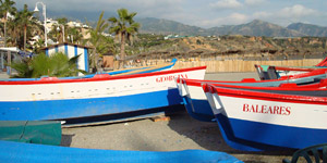 Vissersbootjes op Burriana Playa
