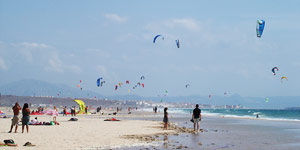 Kite surfen aan de Costa de la Luz